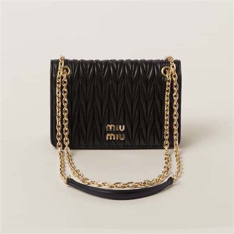 miu miu matelasse mini shoulder bag|Black Matelassé Nappa Leather Mini.